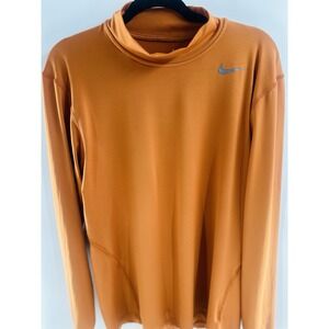 Men's Nike Baseball DriFitlong sleeved shirt Sz Large Orange MSRP $100‎